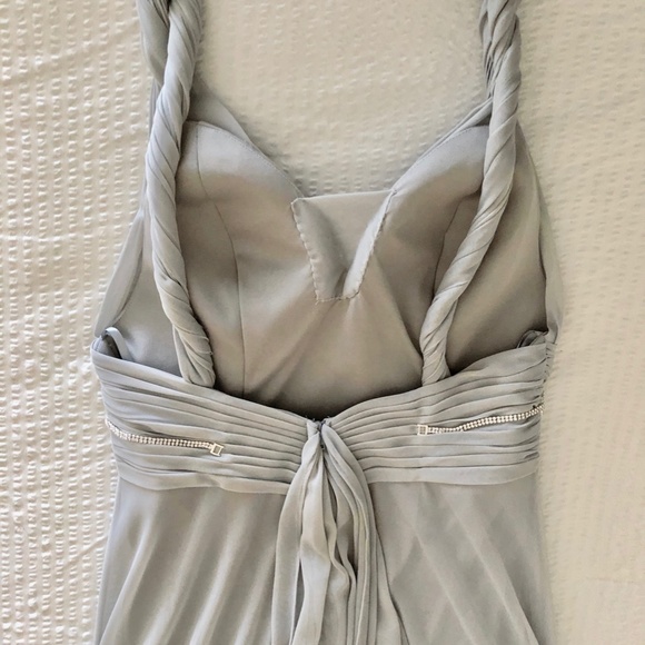 Silver, Bridesmaid/Mother of the Bride/Mother of Groom, Dress with belt. SZ 8 - Picture 4 of 8